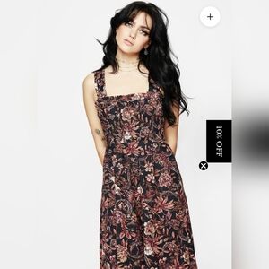 NWT Disturbia Black and Orange Snake Print Dress